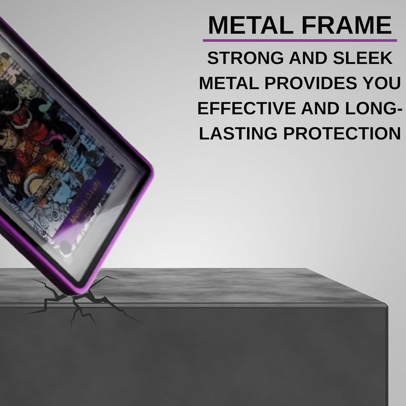 RedCap Magnetic Aluminum Graded PSA Slab Guard UV Resistant Glass 35PT Premium Protector Display Case For Standard PSA CGC Graded Sport Trading Cards - Azure Blue - Image 3